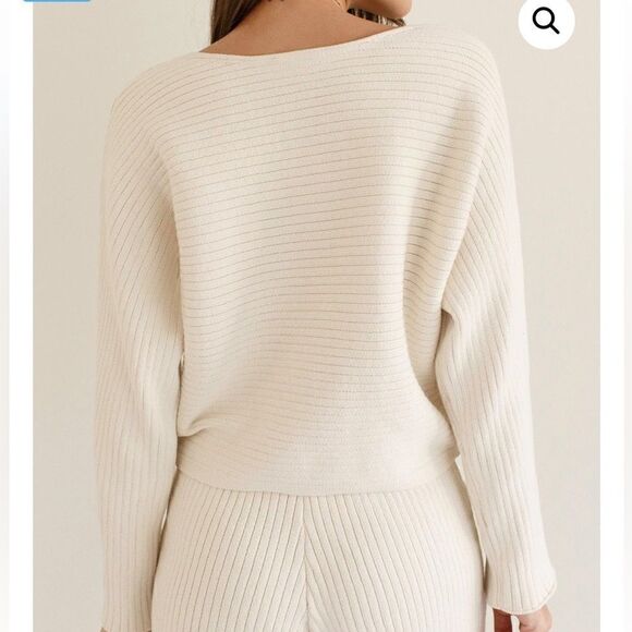 Reformation Woman Cort Ribbed Crop Sweater - Size: 3X - Picture 3 of 8